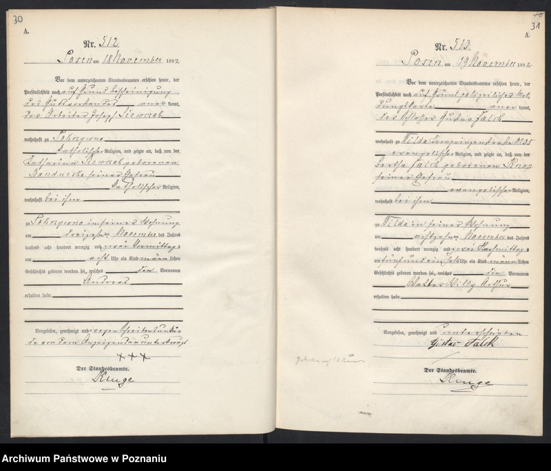 Obraz 18 z jednostki "Księga urodzeń t. II"