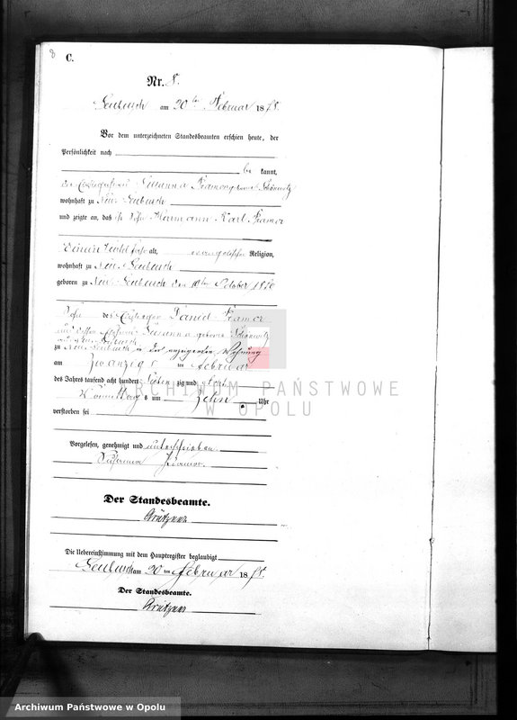 image.from.unit.number "Sterbe-Neben-Register des Standes Amt Leubusch pro 1878"