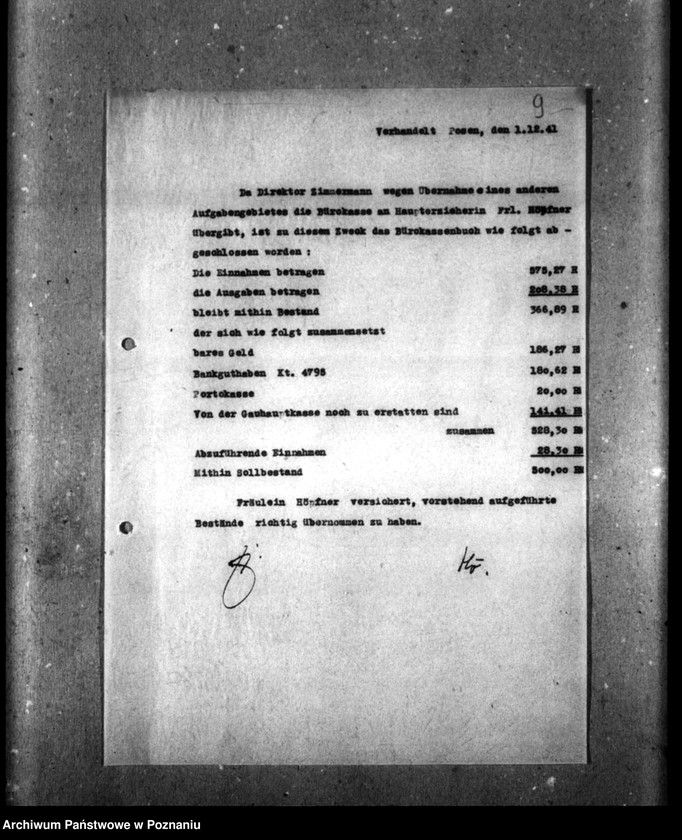 Obraz 13 z jednostki "Schriftwechsel mit der Gauselbsverwaltung [Korespondencja dotycząca spraw gospodarczych, dane o dzieciach, listy personelu niemieckiego]."