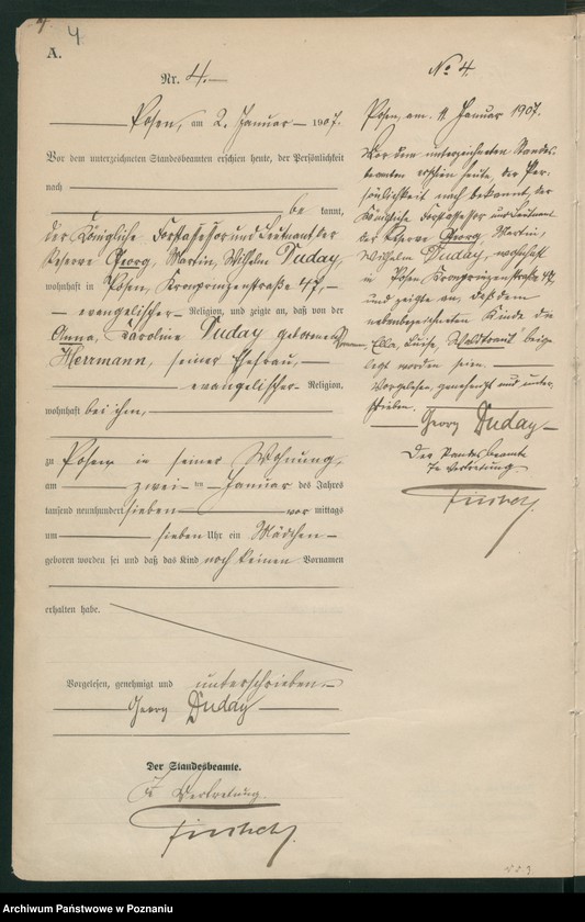 Obraz 6 z jednostki "Księga miejscowa urodzeń tom I [Rejestr główny urodzeń]"