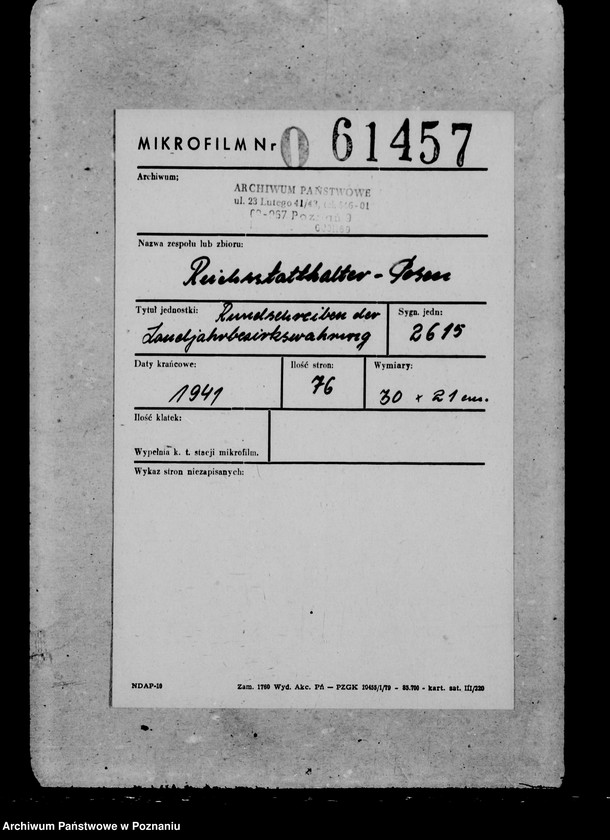 Obraz 2 z jednostki "Rundschreiben der Landjahrbezirksführung"