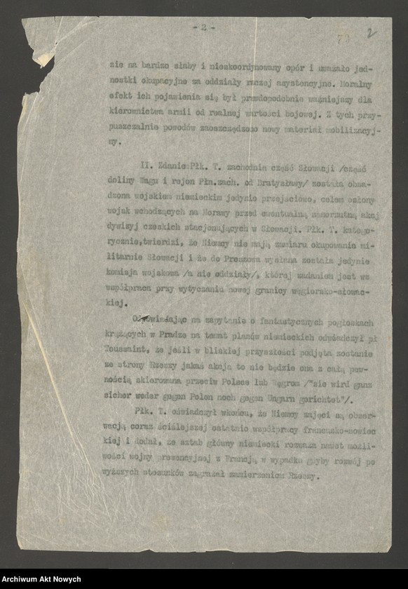image.from.unit "Raport polskiego attaché wojskowego w Pradze z 18 marca o sytuacji militarnej na byłych obszarach Czechosłowacji"