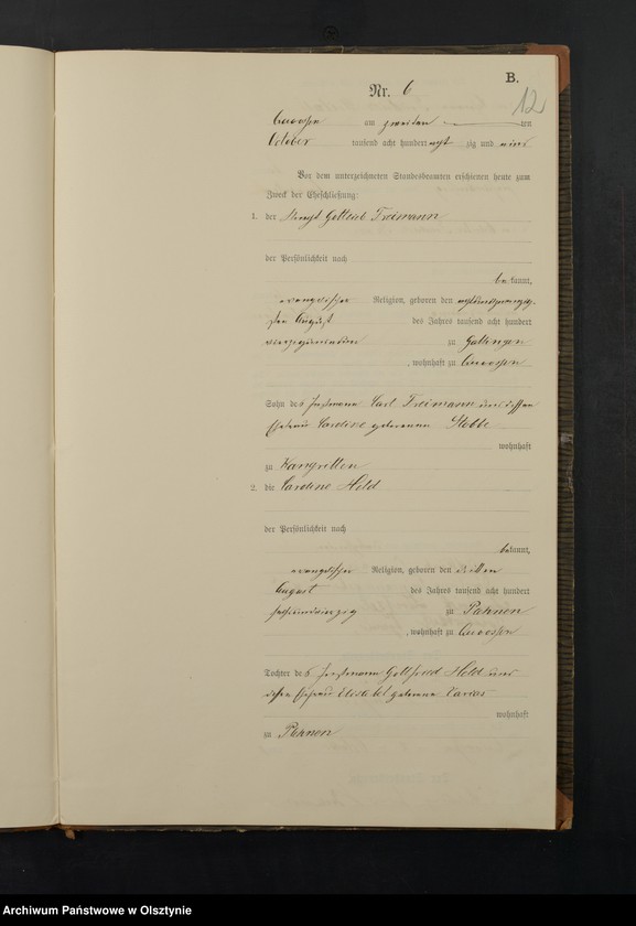 image.from.unit.number "Heiraths-Neben-Register Nr 1 - 14"