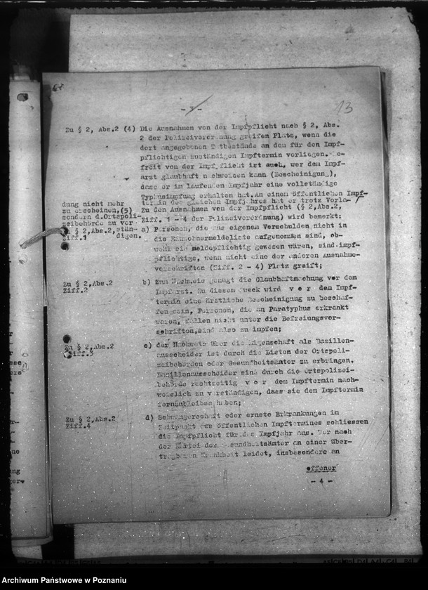 Obraz 17 z jednostki "Ärztliche Betreuung der Schüler an Lehrerbildungsanatalten. Schutzimpfungen"