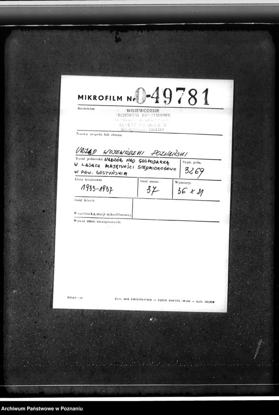 Obraz 2 z jednostki "Nadzór nad gospodarką w lasach majętności Siedmiorogowo w powiecie gostyńskim"