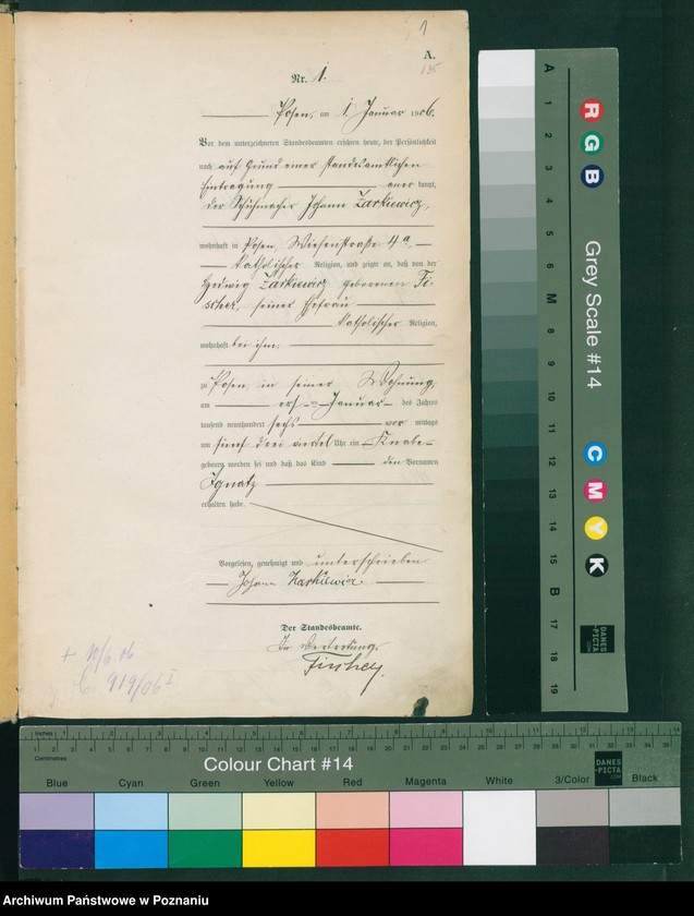 Obraz 3 z jednostki "Księga miejscowa urodzeń tom I"