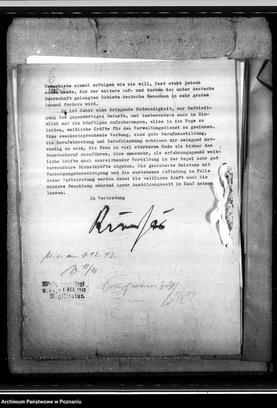 Obraz 12 z jednostki "Gewinnung von Dienstkräften für den dauernden Einsatz - Kreis Wollstein (Wolsztyn)"