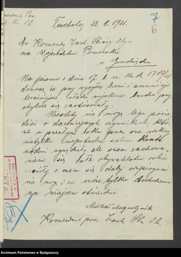 image.from.unit.number "[Raporty Powiatowych Komend Zachodniej Straży Obywatelskiej do Komendy Wojewódzkiej w Grudziądzu, sprawy wojskowe]"
