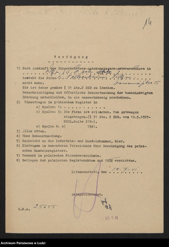 Obraz 16 z jednostki "Aria Lajb Nelkenbaum- sprzedaż sukna i kortów"