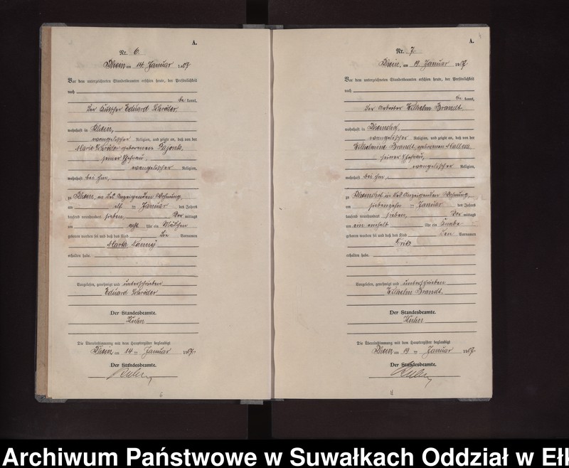 image.from.unit.number "Geburts-Neben-Register des Preussischen Standes-Amtes Rhein Kreis Lötzen"