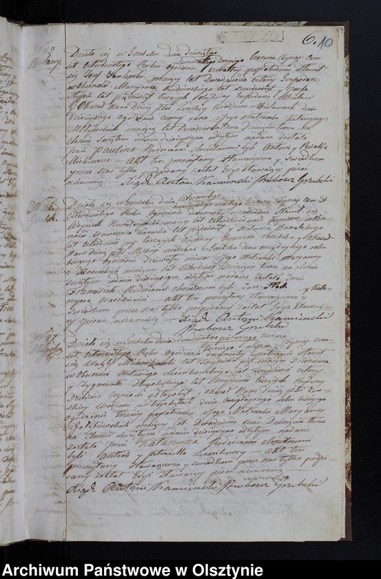 image.from.unit.number "Parafia Grzebsk Duplikat Akta Urodzenia, Zeńścia, Zaślubienia Rok 1840"