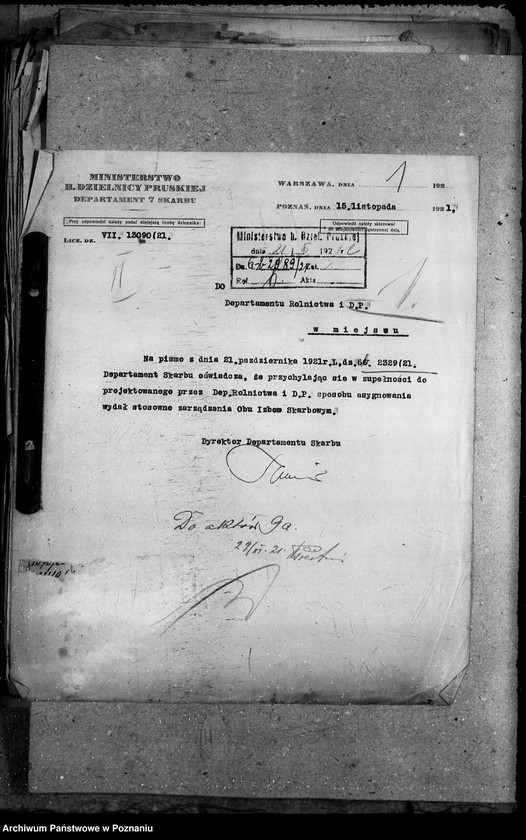 Obraz 5 z jednostki "Budżet, okólniki departamentu skarbu, rok 1921"