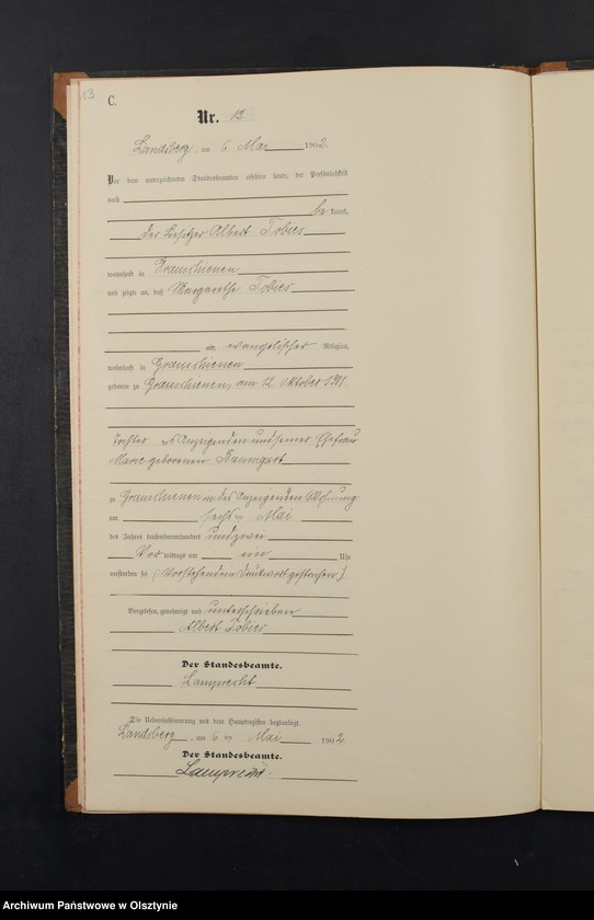 image.from.unit.number "Sterbe-Neben-Register Nr 1 - 26"