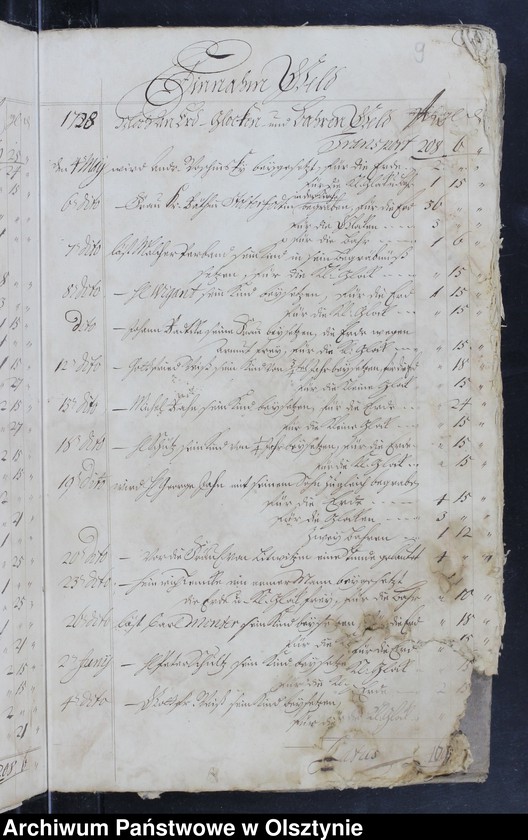 image.from.unit.number "Kirchen Rechnung über Einnahme und Ausgabe"