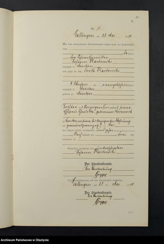 image.from.unit.number "Sterbe-Neben-Register Nr 1 - 27"