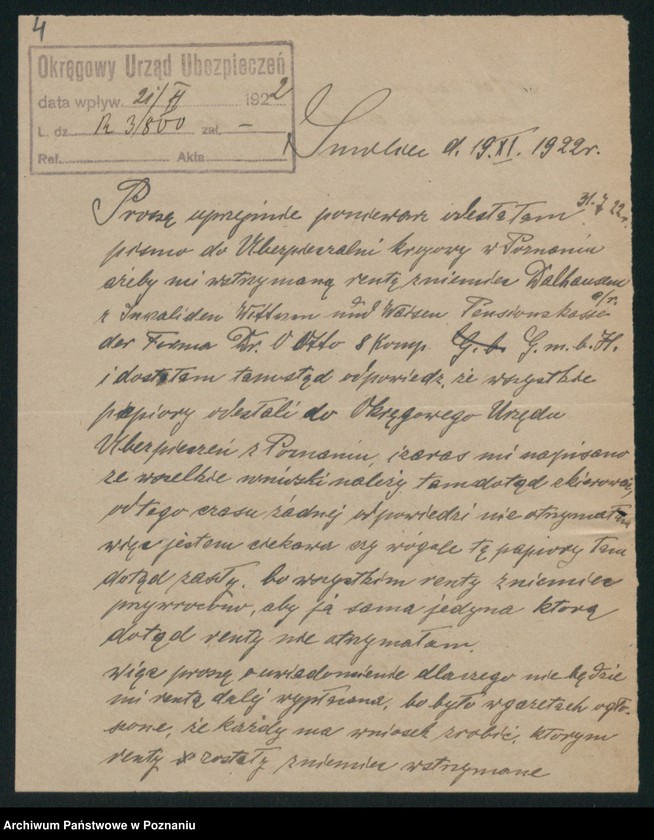 Obraz 6 z jednostki "Invaliden - Wittwen und Weisen Pensionskasse [odwołanie do Ministerstwa]"