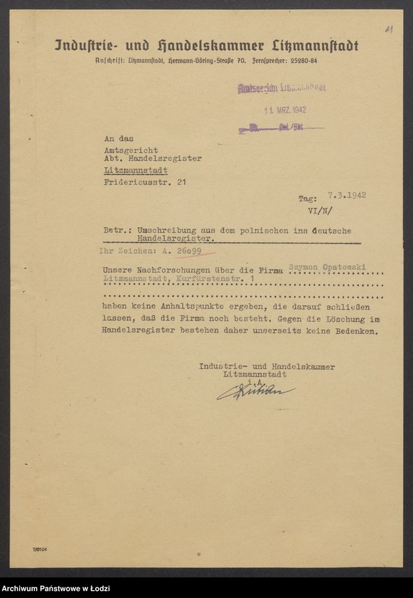 Obraz 13 z jednostki "Chaim Szymon Opatowski - sprzedaż torebek papierowych i foremek aluminiowzch własnego wyrobu"