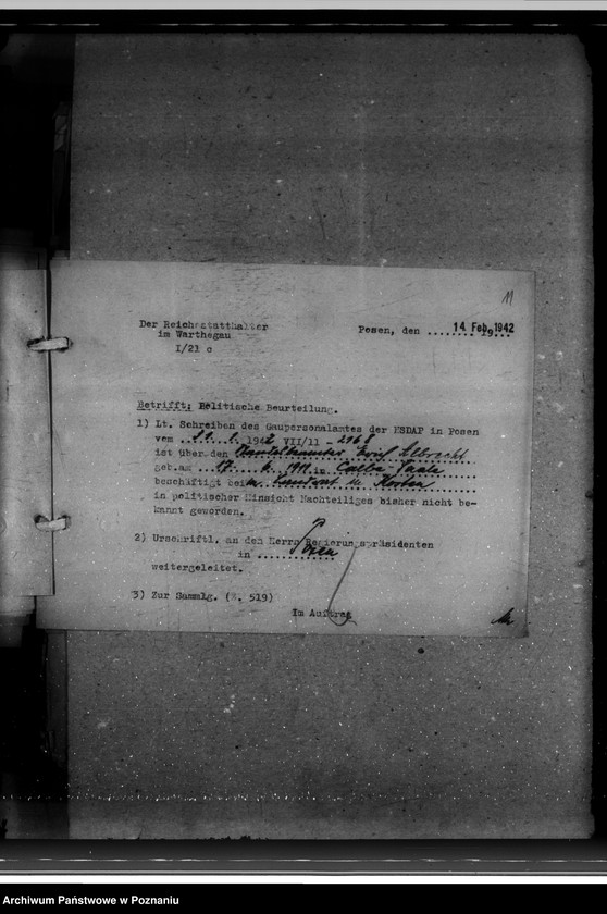 Obraz 15 z jednostki "Politische Beurteilungen der Angestellten"