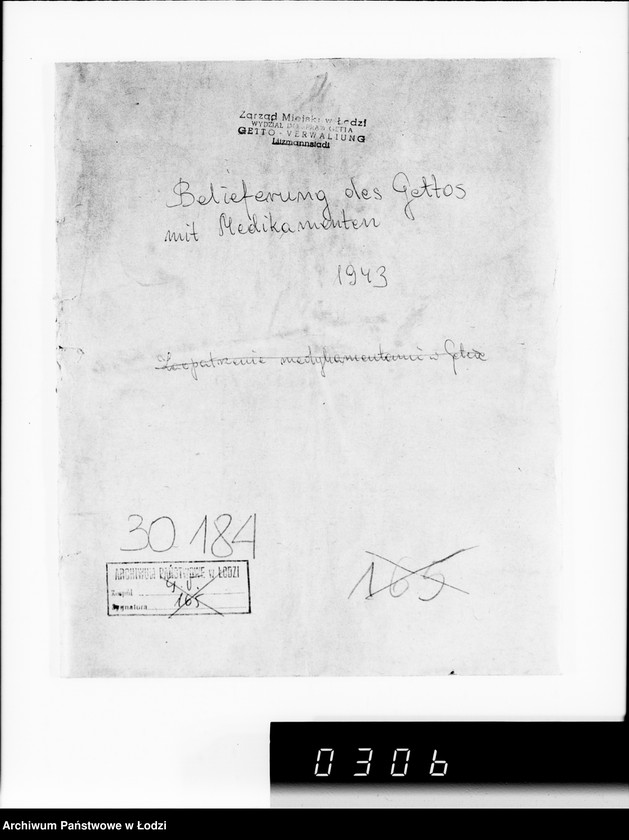 Obraz 4 z jednostki "Belieferung des Gettos mit Medikamenten"