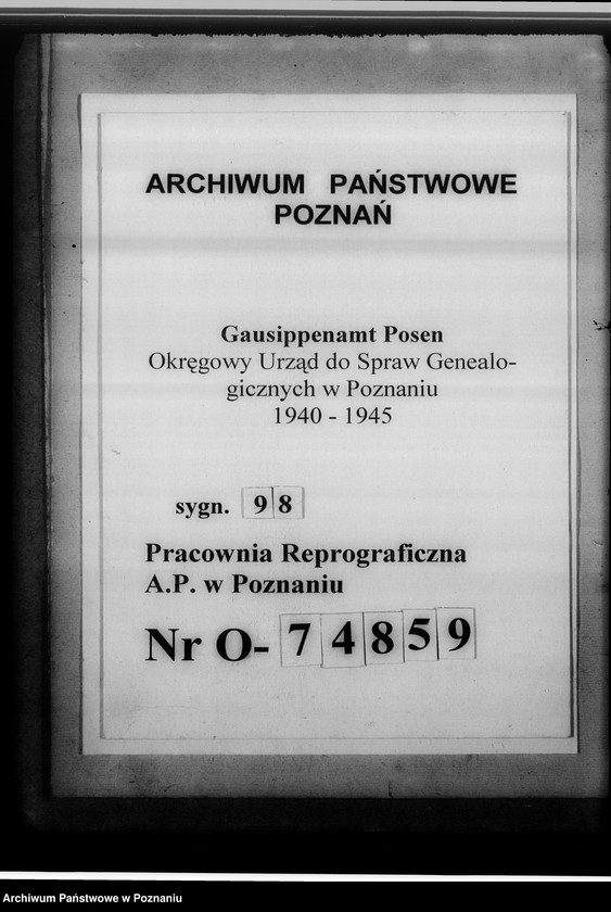 Obraz 17 z jednostki "Betrifft: Verkartung der Kirchenbücher"