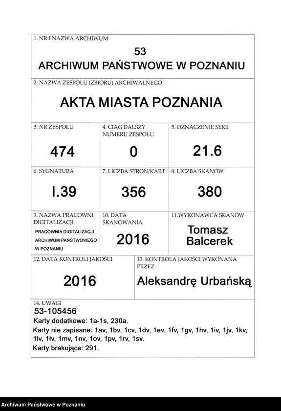 image.from.unit.number "Literae a dominis consulibus civitatis Posnaniae scriptae anno domini 1535"