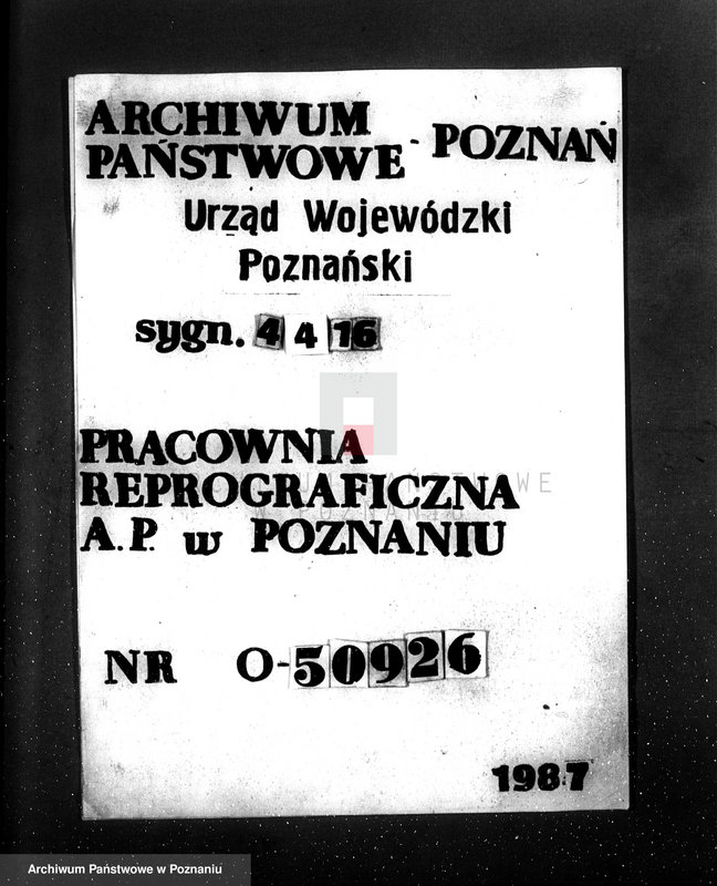 Obraz 1 z jednostki "Zatwierdzenie projektu zakładu przemysłowego / Mleczarni Spółdzielczej/ w Kościanie"