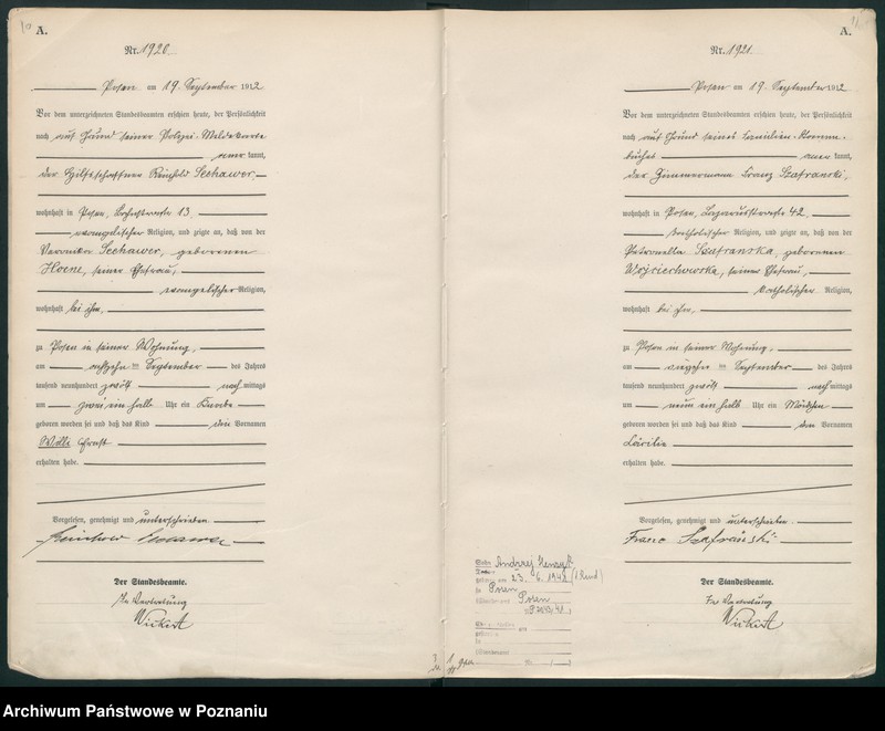 Obraz 8 z jednostki "Księga miejscowa urodzeń tom V -VI [Rejestr główny urodzeń]"