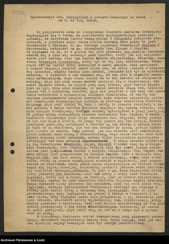 Obraz 3 z jednostki "Sprawozdania instruktorów [Wydziału] z pobytu w terenie"