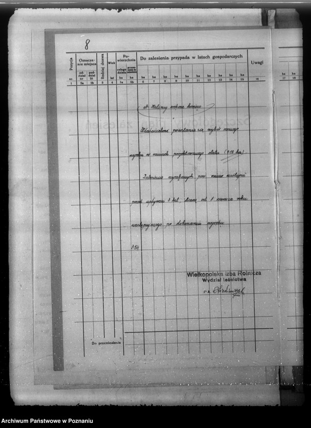 Obraz 12 z jednostki "Plan urządzenia gospodarstwa leśnego lasu majątku Strzępiń w powiecie nowotomyskim 1932-1942"