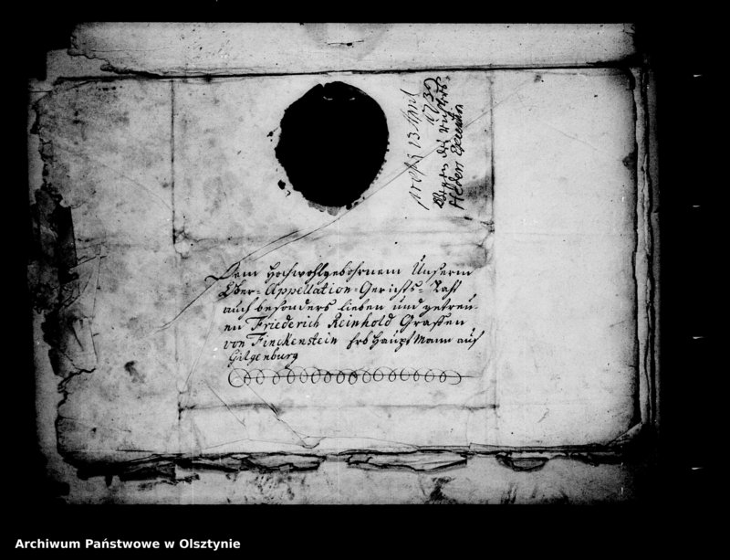 image.from.unit.number "Entscheidung in der Beschwerde des Commissarius loci gegen den Hauptmann in Gilgenburg in der Sache des Stadt Richters Heder und des Tuchmachers und Glöckners Demsky daselbst"