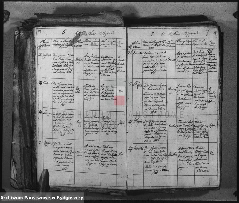 image.from.unit.number "Duplicate der Kirchen Bücher von Kościelec"