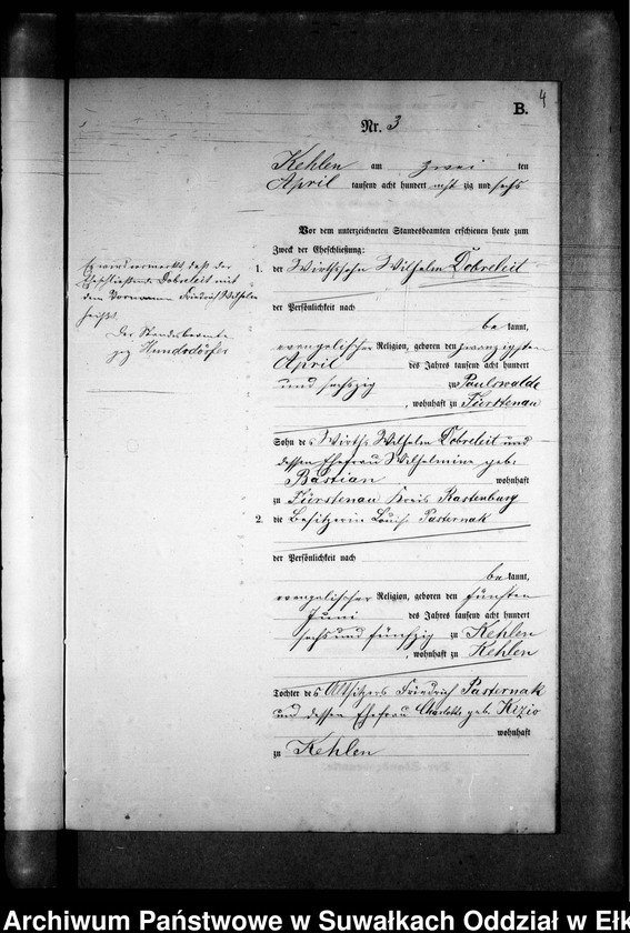 image.from.unit.number "Heiraths-Neben-Register des Preussischen Standes-Amtes Kehlen Kreis Angerburg"