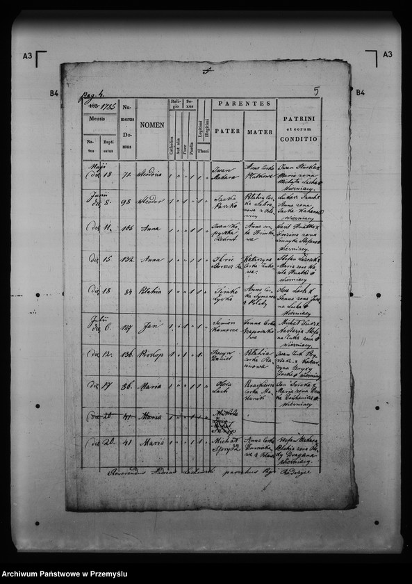 image.from.unit.number "[Kopie ksiąg metrykalnych parafii Radoszyce z filią Osławica (dekanat Łupków)]"