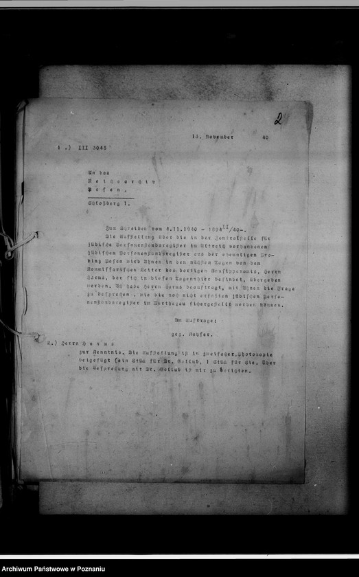 Obraz 6 z jednostki "Register der Juden, Dissidenten und Kirchenbuchduplikate der Amtsgerichte des Warthegaues"