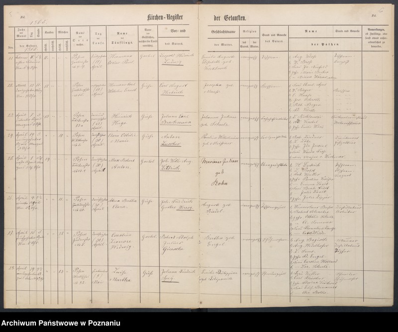 Obraz 6 z jednostki "[Akta urodzeń i chrztów, ślubów, zgonów]"