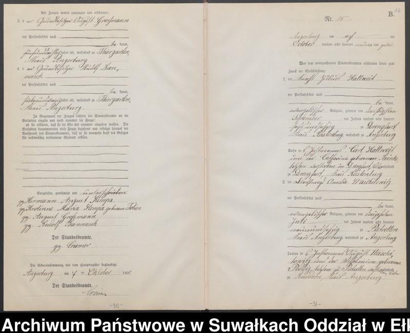 image.from.unit.number "Heiraths-Neben-Register des Preussischen Standes-Amtes Angerburg Kreis Angerburg"