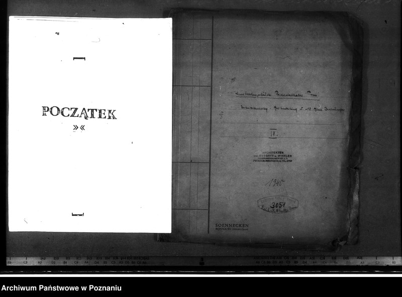 Obraz 1 z jednostki "Dienstwohngebäude - Reichsstatthalter Posen. Kostenvoranschlag, Baubeschreibung"