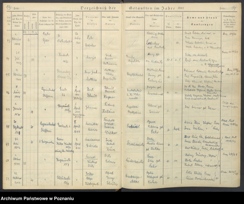 Obraz 10 z jednostki "Verzeichnis der Getauften"