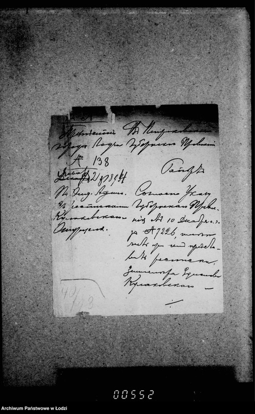 Obraz 18 z jednostki "O izmerenji zemel´ gor. Lodzi i sostavlenji plana"