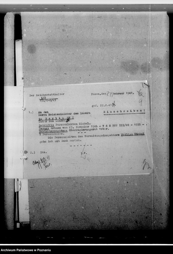 Obraz 13 z jednostki "Hinkel, Philipp, Amtskommisar, Konin"