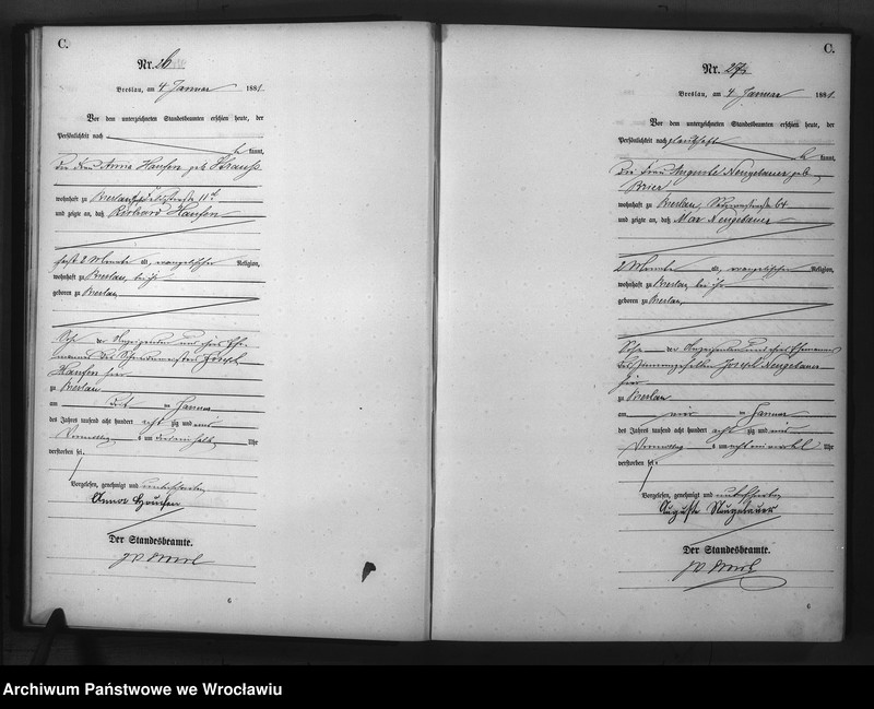 image.from.unit.number "Sterbe-Haupt-Register Breslau II 1881 Band 1"