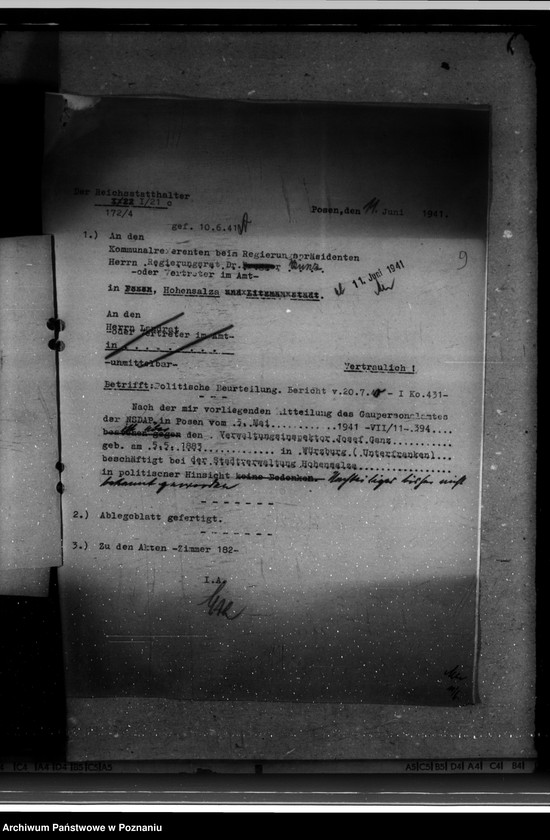 Obraz 13 z jednostki "Politische Beurteilungen der Angestellten"