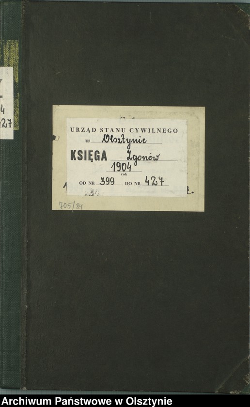 image.from.unit.number "Sterbe-Haupt-Register Tom II,Nr 399 - 427"