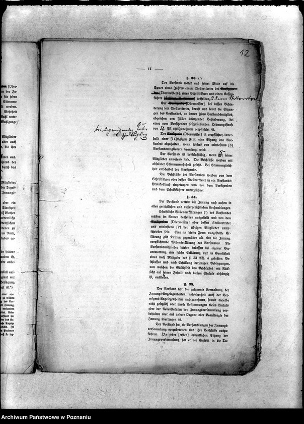 Obraz 15 z jednostki "Entwurf eines Innungs-Statuts auf Grund des Reichs-Gesetzes vom 18. Juli 1881"