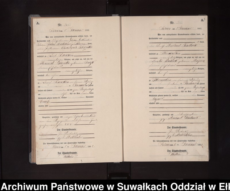 image.from.unit.number "Geburts-Neben-Register des Königlichen Preussischen Standes-Amtes Orlen Kreis Loetzen"