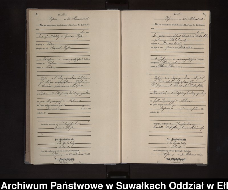 image.from.unit.number "Sterbe-Neben-Register des Königlichen Preussischen Standes-Amtes Orlen Kreis Loetzen"