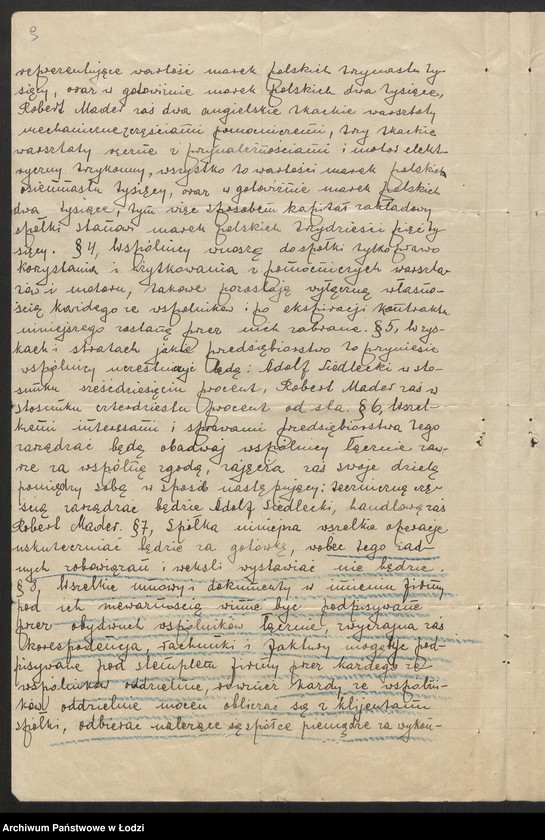Obraz 11 z jednostki "Adolf Siedlecki, Robert Mader - Adolf Siedlecki i S-ka- prowadzenie tkalni zarobkowej"