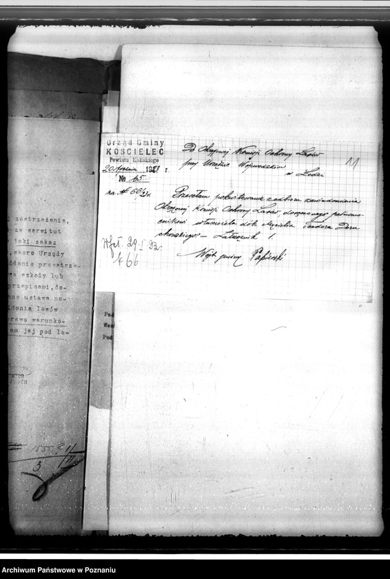 Obraz 15 z jednostki "Sprawa likwidacji serwitutów w lasach majątku Mycielin własność A. Doruchowskiego gmina Kościelec powiat kaliski"