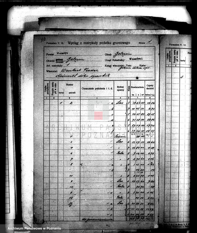 image.from.unit.number "Majątku Bolęcin-Karna powiatu wolsztyńskiego sprawy pomiarowe majątku w związku z parcelacją"