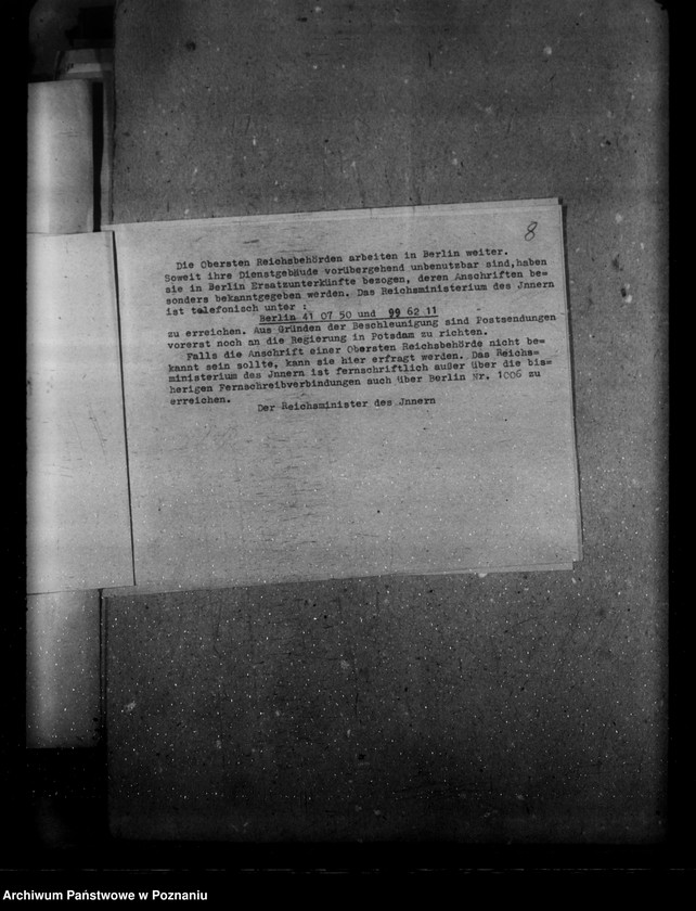 Obraz 12 z jednostki "Anschriftenverzeichnis - Hauptkanzlei"